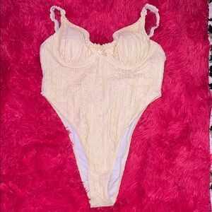 Cream Lace Swimsuit/Bodysuit